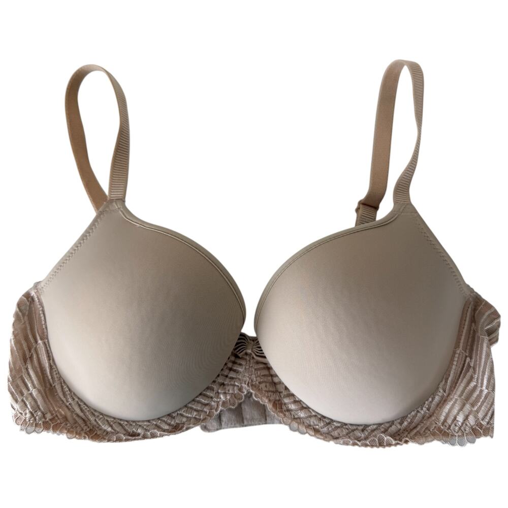 Wacoal 853117 La Femme Contour Underwire T-Shirt Bra Neutral Sand Color Size 32C